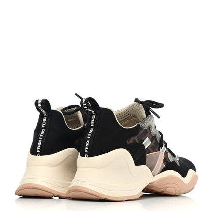 Fendi Mesh FF Womens FFluid Low Top Sneakers 36 Tobacco Black Skin 3 of 4