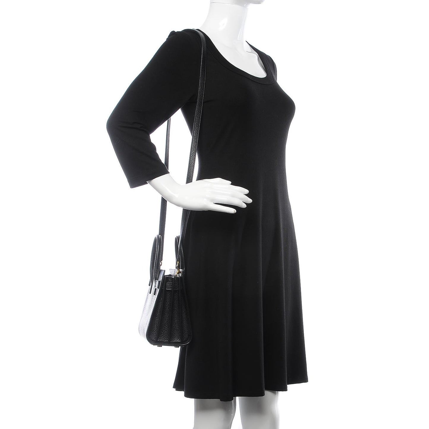 Grained Calfskin Nano Sac De Jour Black