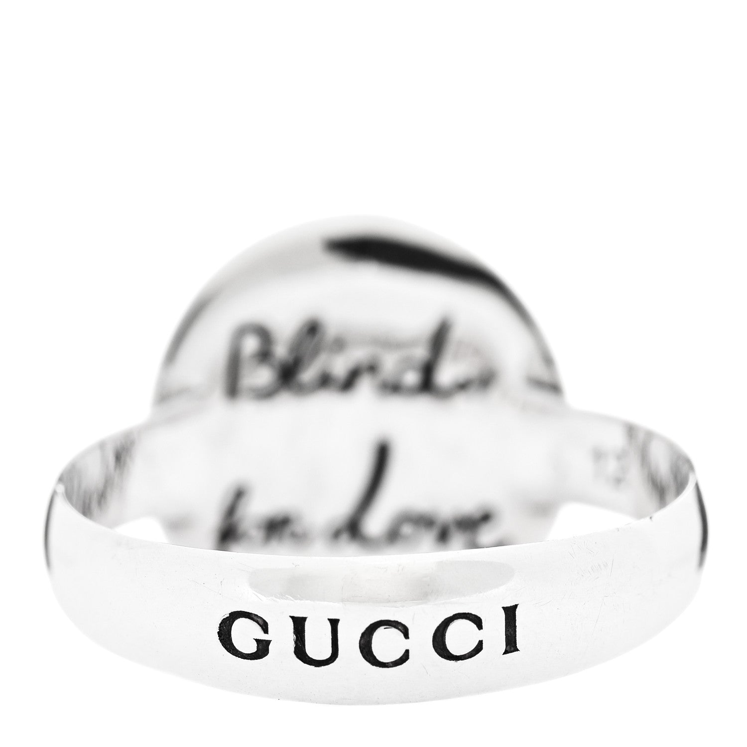 Gucci Sterling Silver Blind for Love Mystic Cat Ring 52 6 4 of 8