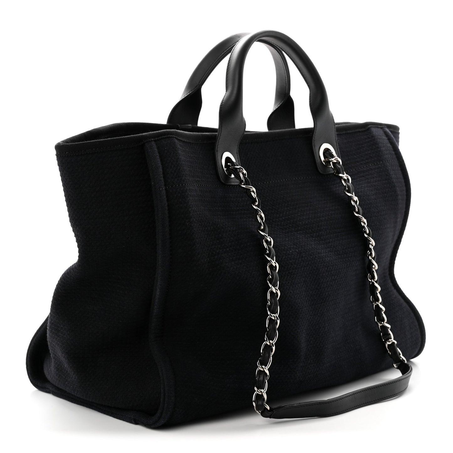Mixed Fibers Medium Deauville Tote Black