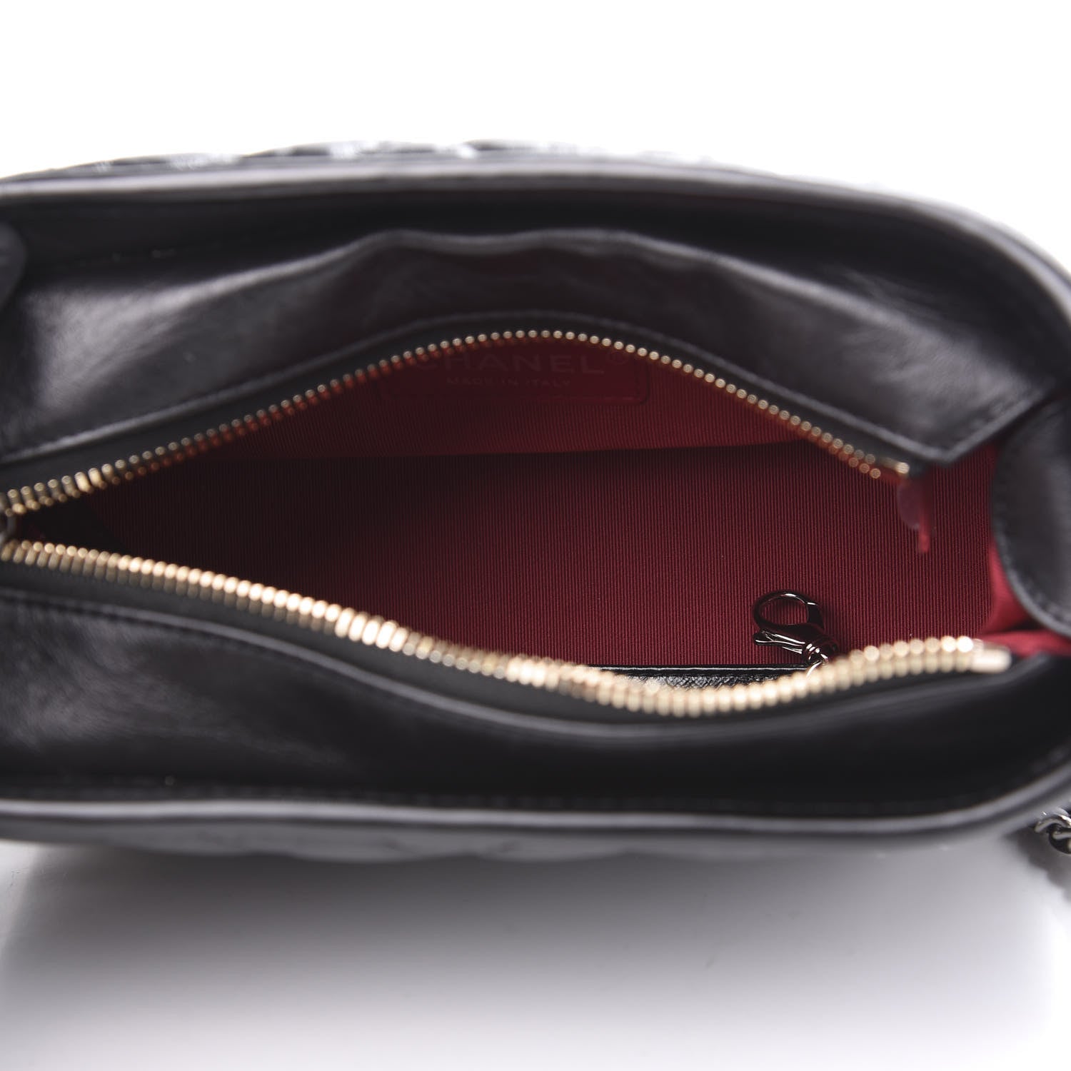 Chanel Aged Calfskin Chevron Quilted Small Gabrielle Hobo Black 6 of 17