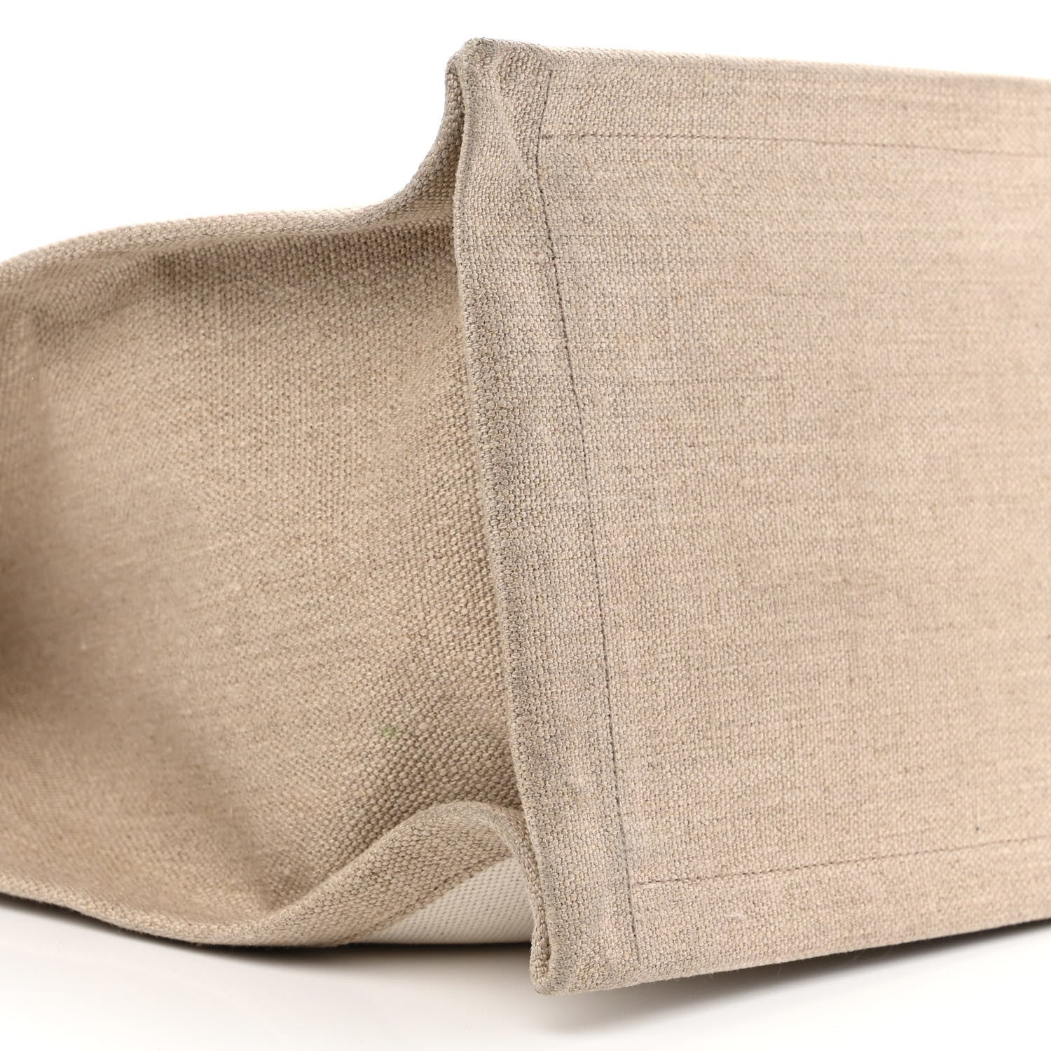 Saint Laurent Linen Calfskin Small Rive Gauche Tote Greggio Natural 9 of 16