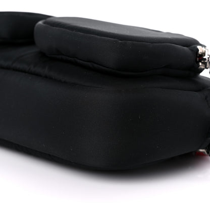 Prada Tessuto Nylon Double Pocket Wristlet Pouch Black Fuoco 7 of 7