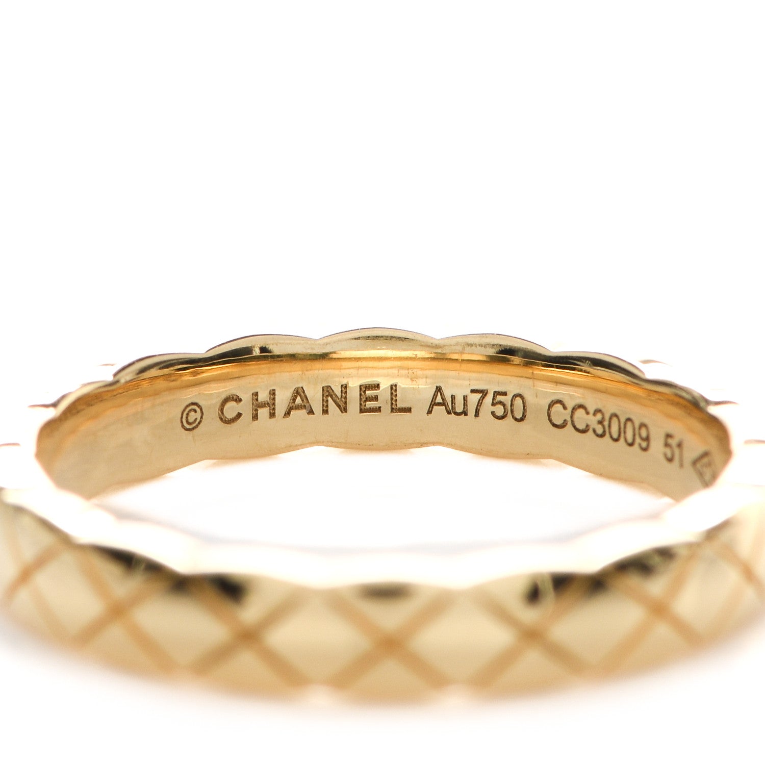Chanel 18K Yellow Gold Mini Coco Crush Ring 51 5.75 4 of 4