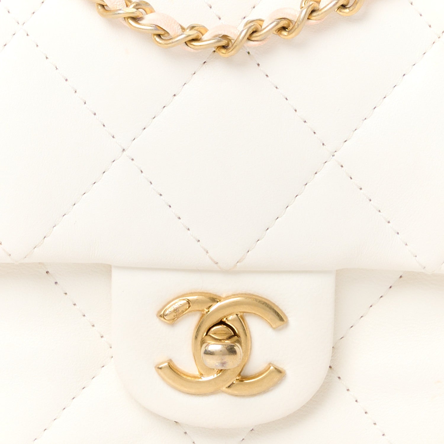 Chanel Lambskin Quilted Mini Heart Charms Flap White 9 of 11