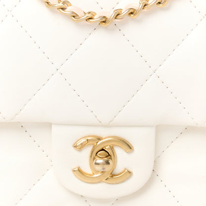 Chanel Lambskin Quilted Mini Heart Charms Flap White 9 of 11