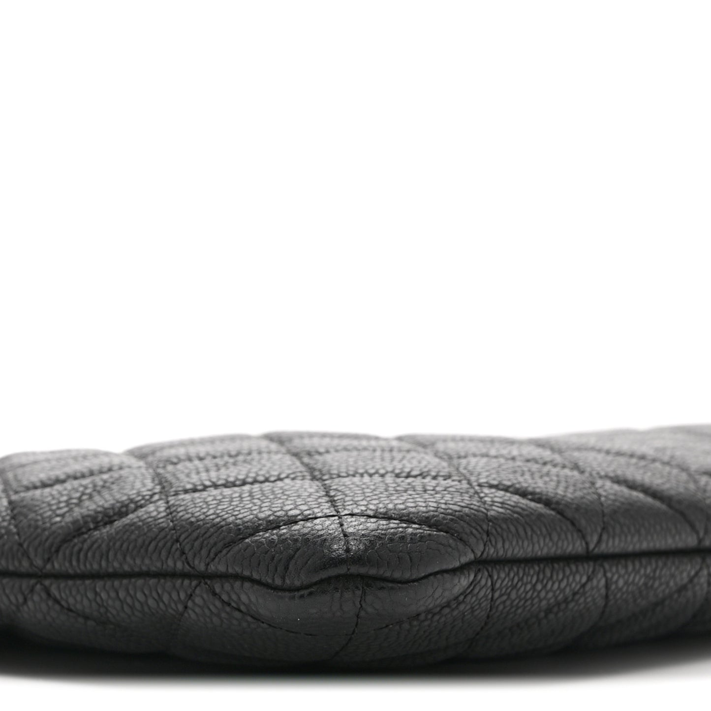 Caviar Quilted Large Cosmetic Case Black