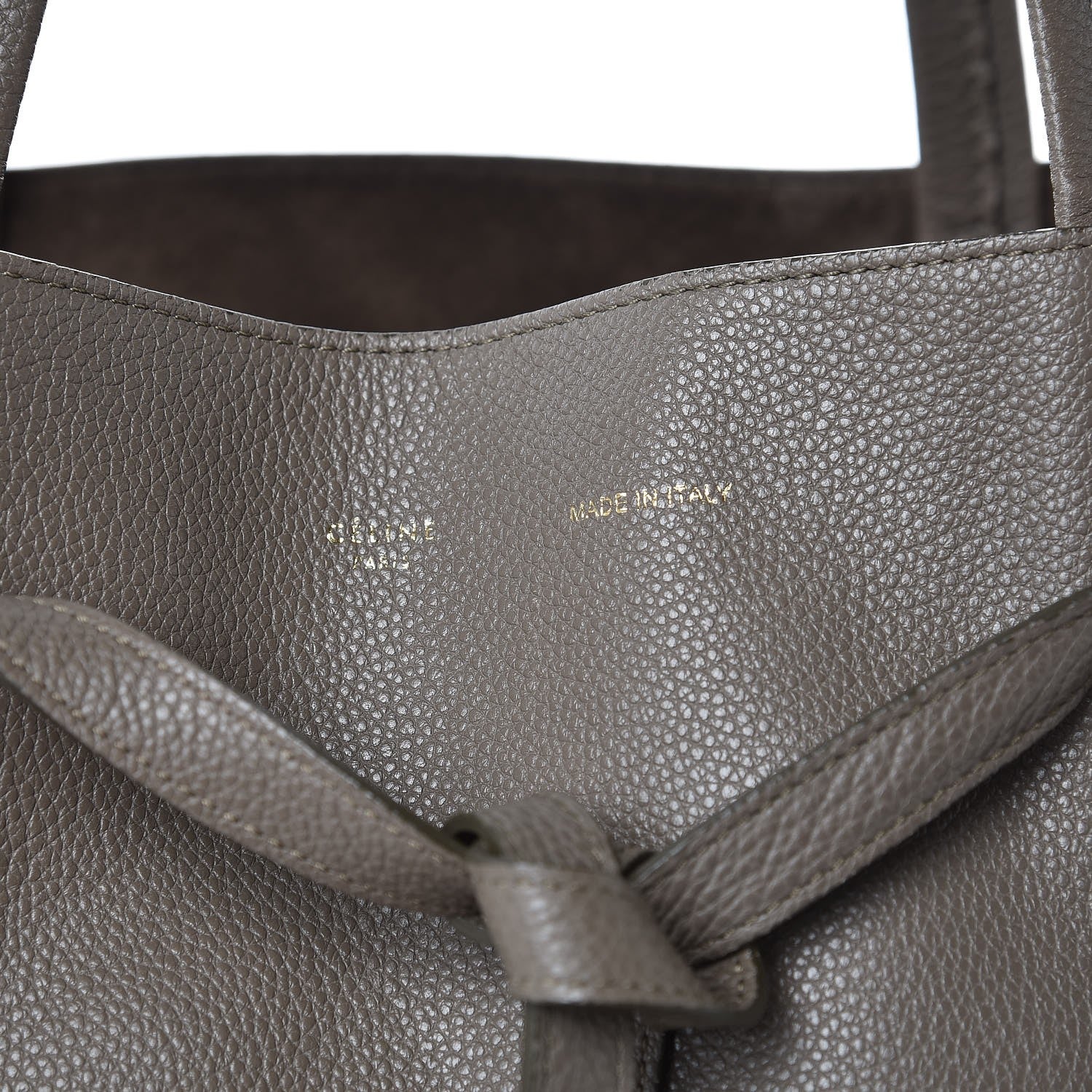 Celine Soft Grained Calfskin Small Belt Cabas Phantom Taupe 7 of 18