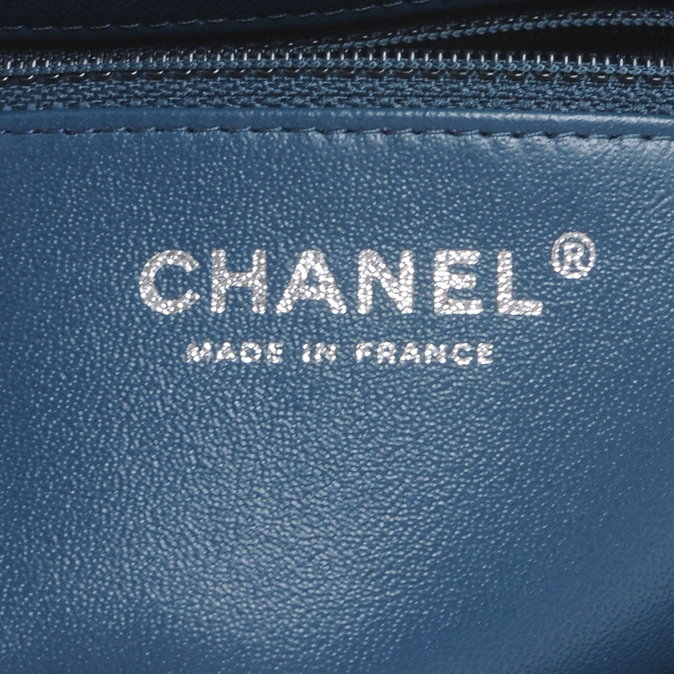 Patent Quilted Timeless Clutch Blue