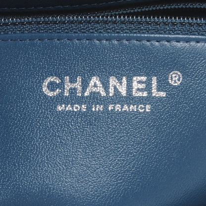 Chanel Patent Quilted Timeless Clutch Blue 8 of 9
