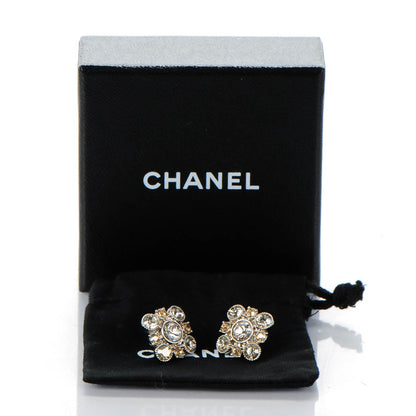 Chanel Crystal CC Earrings Silver 5 of 5