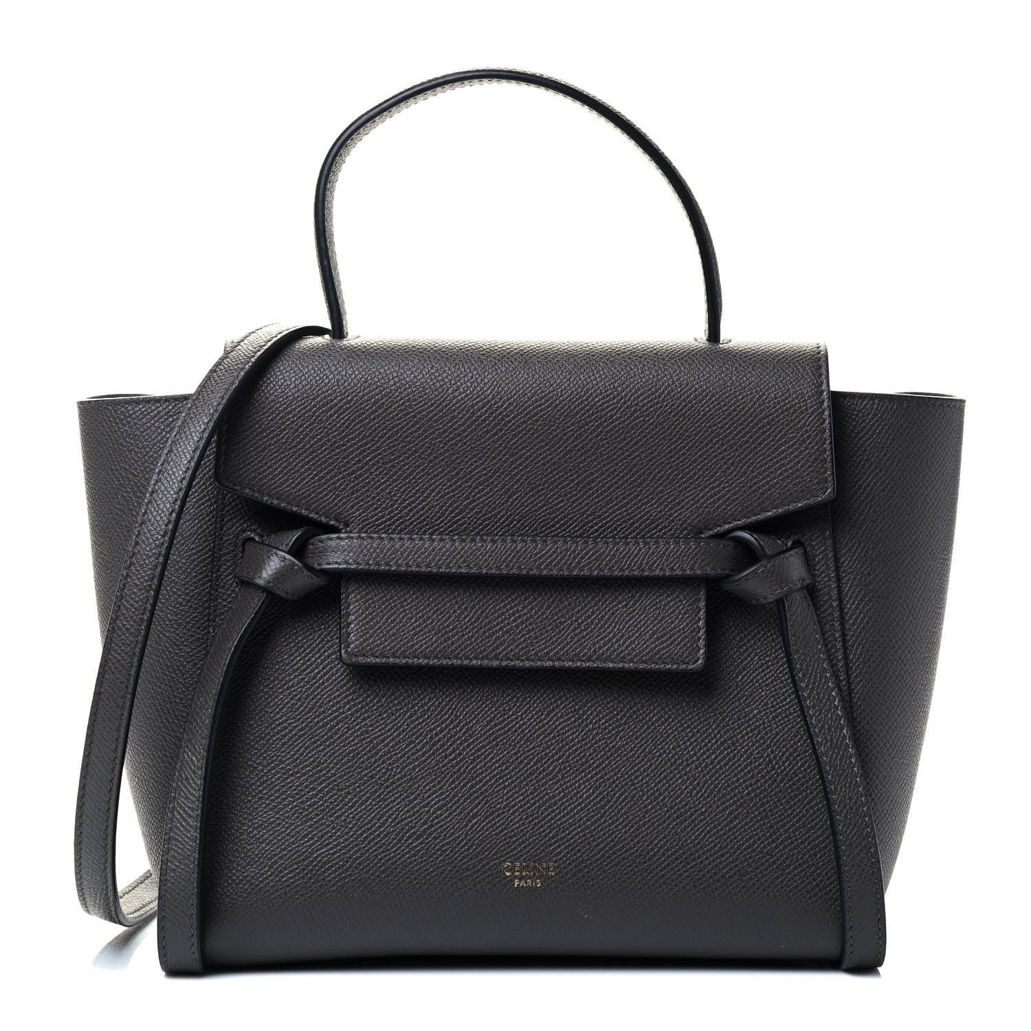 Celine Grained Calfskin Nano Belt Bag Grey 1 of 5