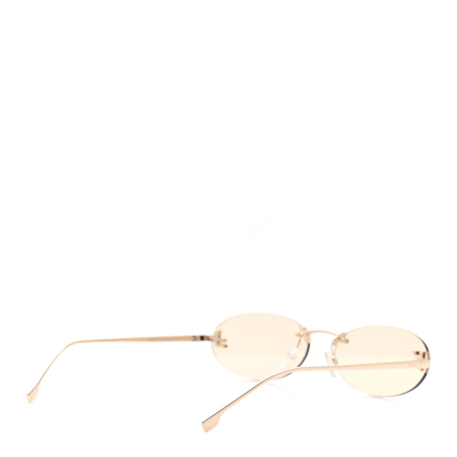 Fendi Metal Crystal Fendi First Oval Sunglasses FE4075US Gold Pink 4 of 8