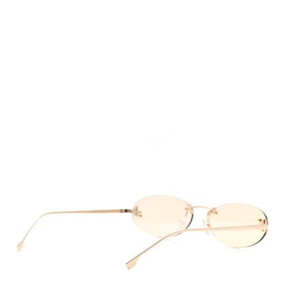 Fendi Metal Crystal Fendi First Oval Sunglasses FE4075US Gold Pink 4 of 8