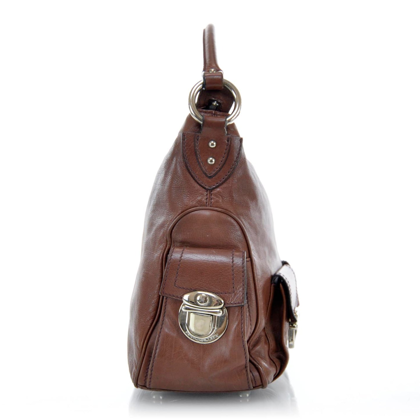Leather Large Multipocket Hobo Bag
