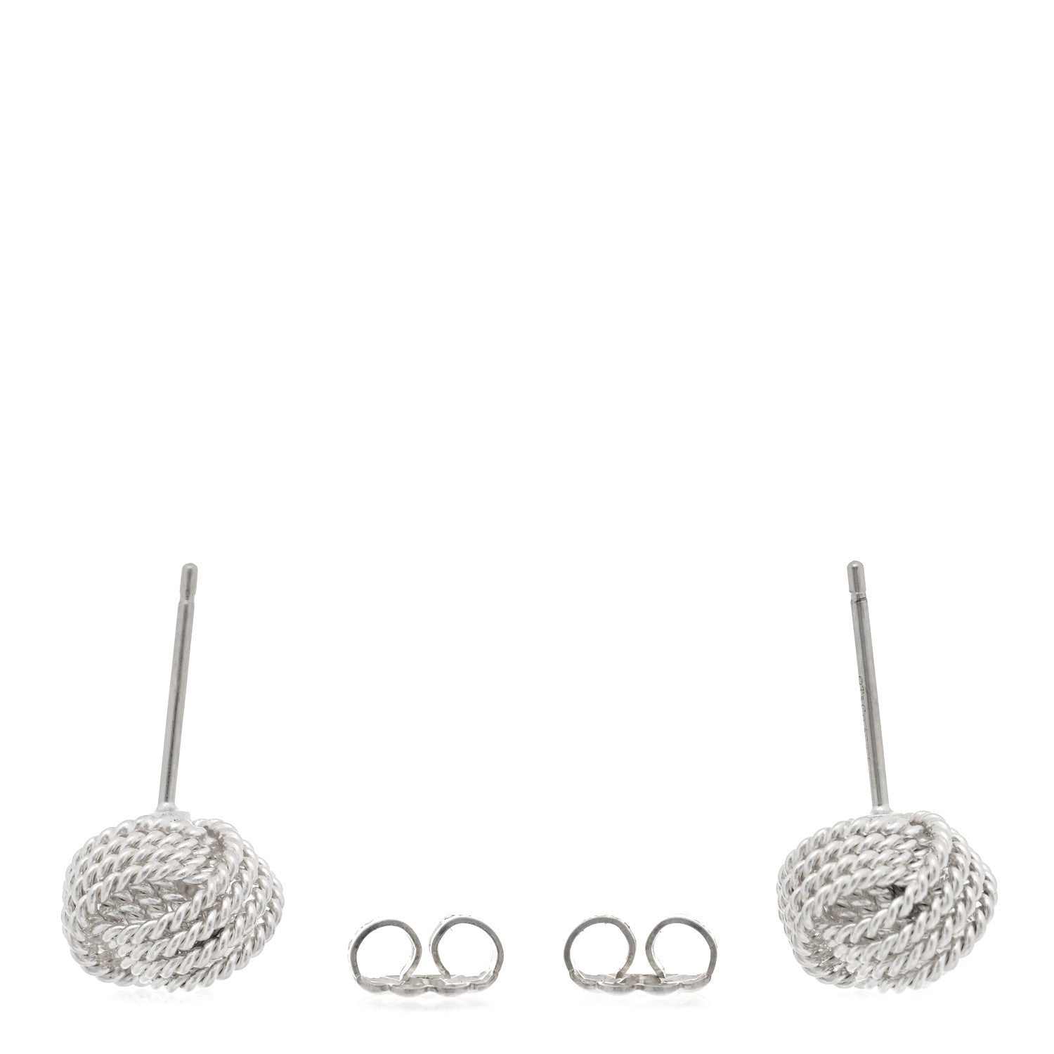 Tiffany Sterling Silver Twist Knot Earrings 3 of 4