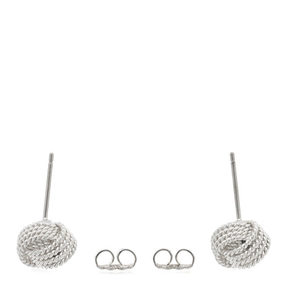 Tiffany Sterling Silver Twist Knot Earrings 3 of 4