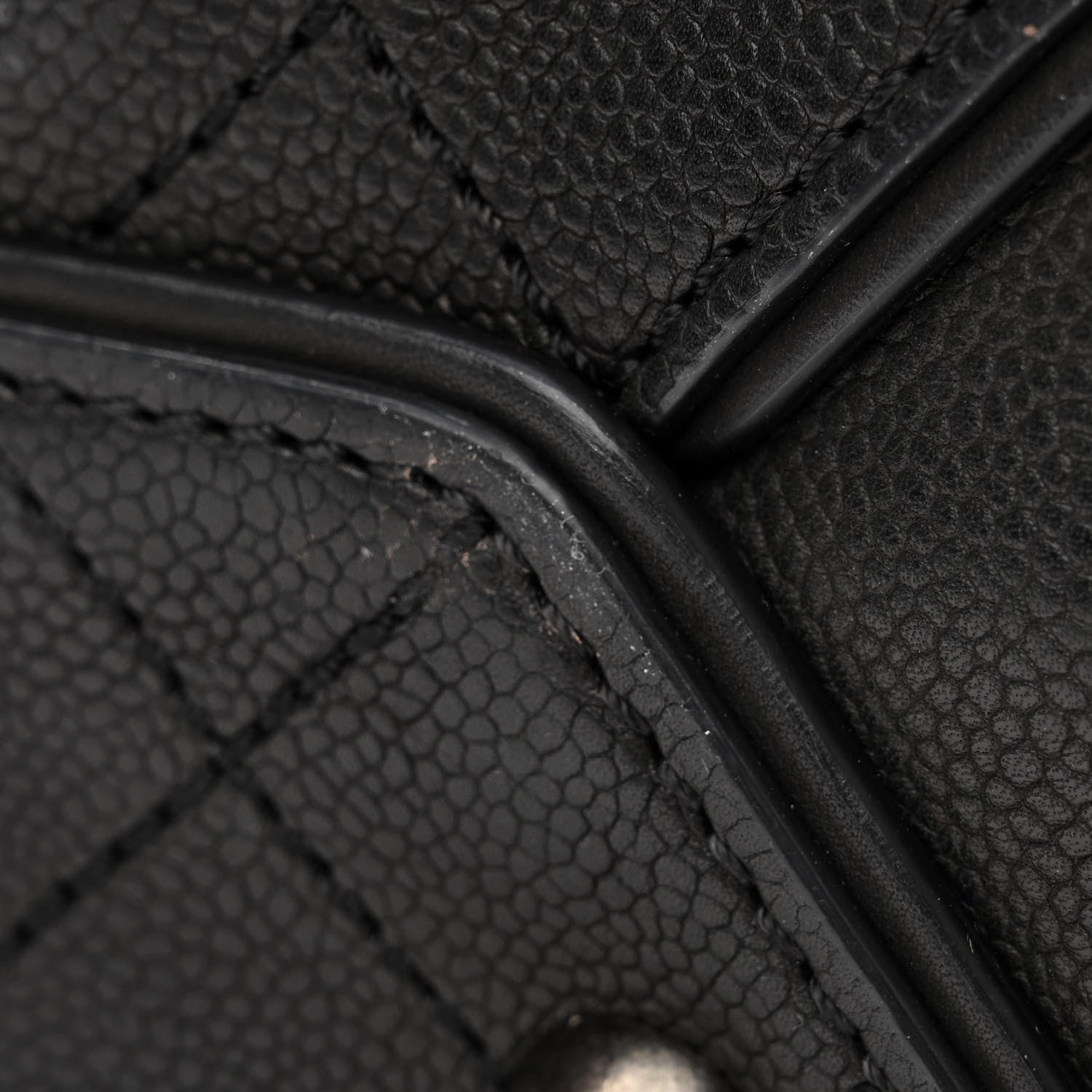 Chanel Calfskin Stitched Hamptons Tote Black 17 of 17