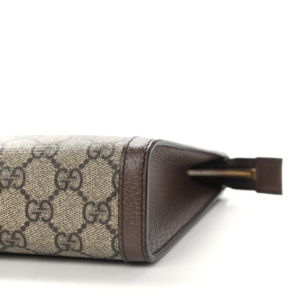 Gucci GG Supreme Monogram Web Ophidia Pouch Brown 10 of 12