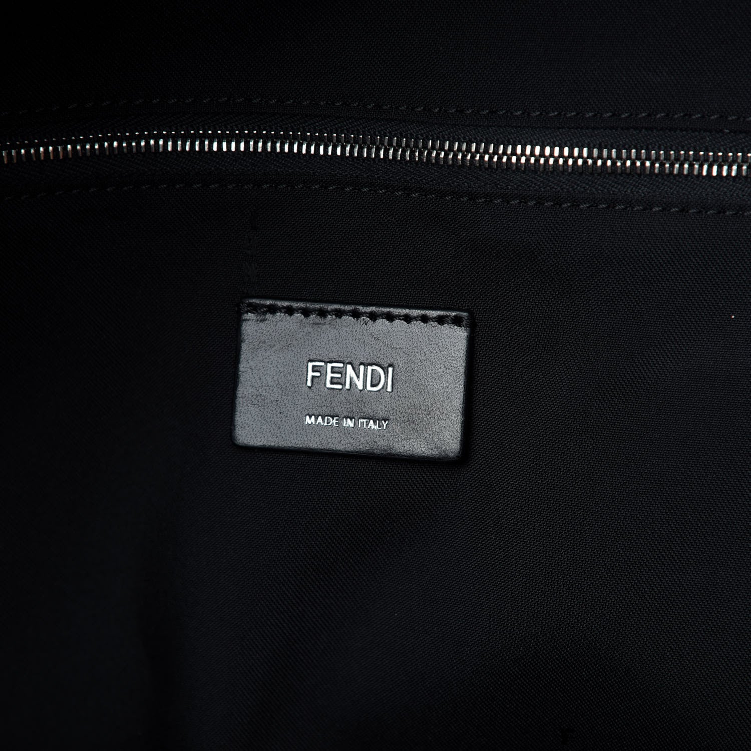 Fendi Nylon Vitello Liberty Vitello Dolce Monster Eyes Rounded Backpack Black Sunflower 7 of 9
