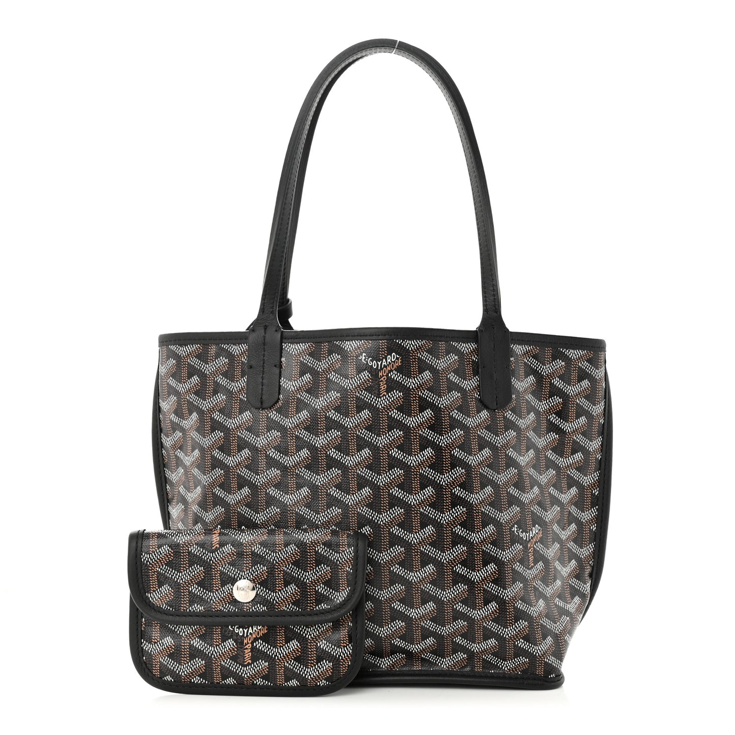 Goyardine Reversible Mini Anjou Black