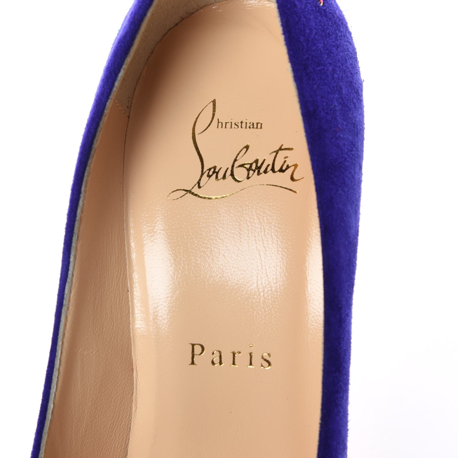 Christian Louboutin Suede Candidate 100 Pumps 37.5 Purple Pop 7 of 10