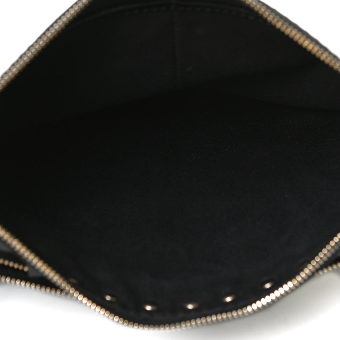 Patent Calfskin Rockstud Crossbody Pouch Bag Black