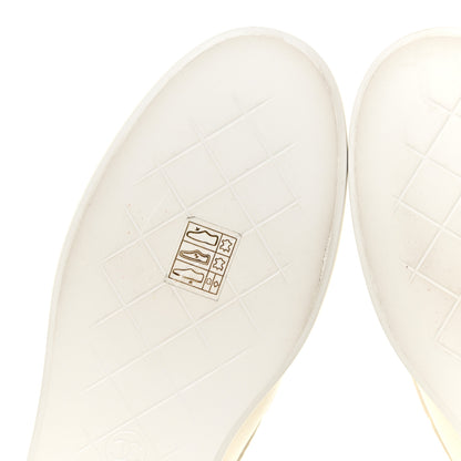Chanel Lambskin Quilted CC Turnlock Loafers 38.5 White 6 of 16