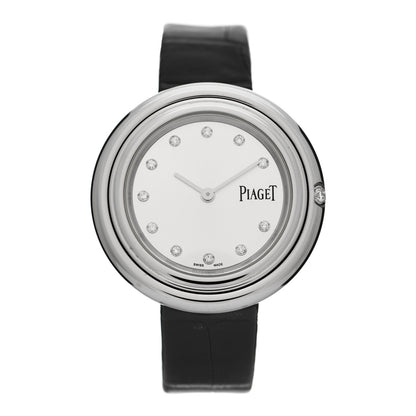 Piaget Stainless Steel Alligator Diamond 33mm Possession Quartz Watch 1 of 6