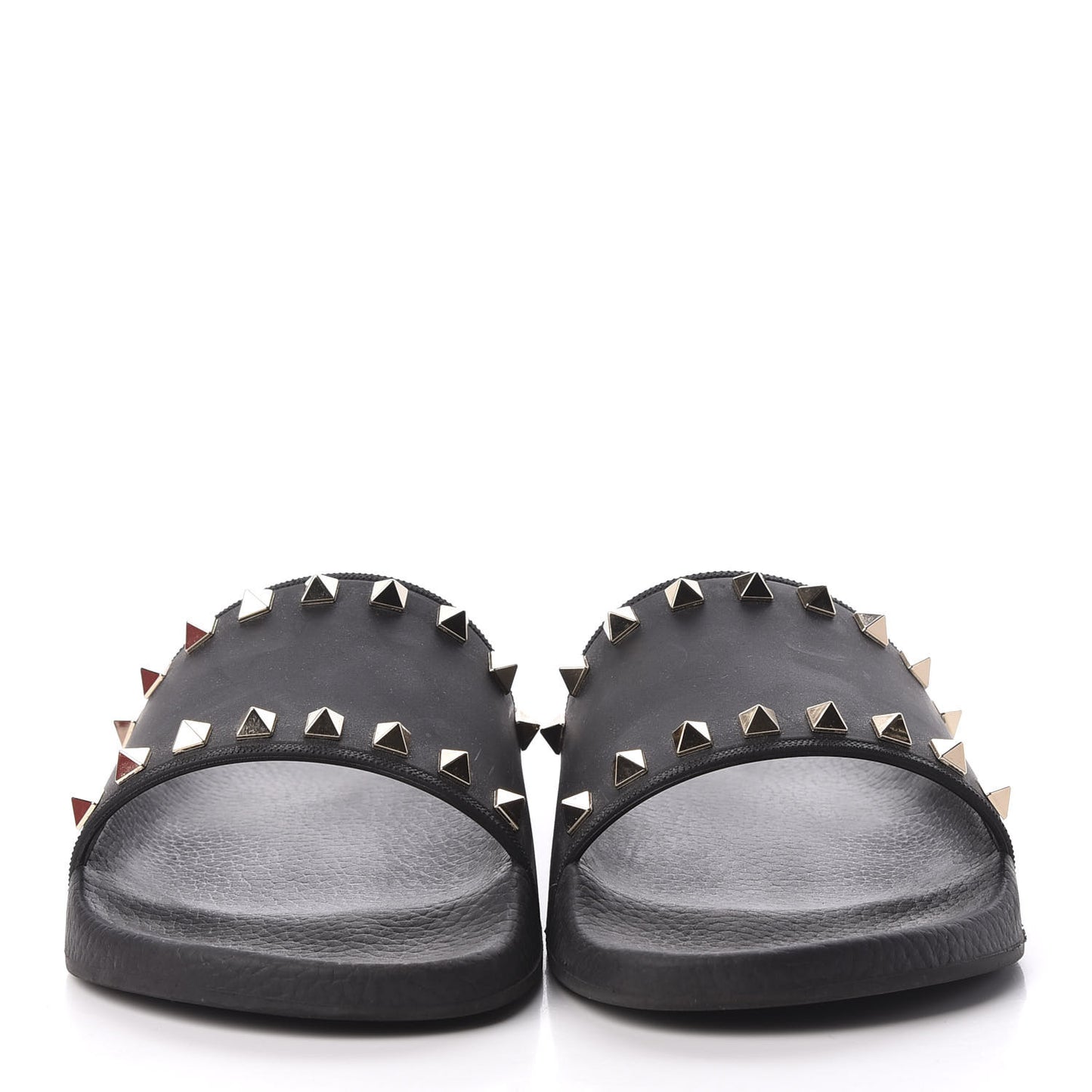 Rubber Rockstud Slide Sandals 40 Black