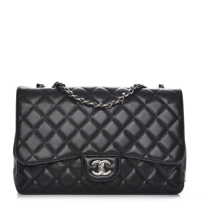 Chanel Caviar Quilted Jumbo Single Flap Black 1 of 9