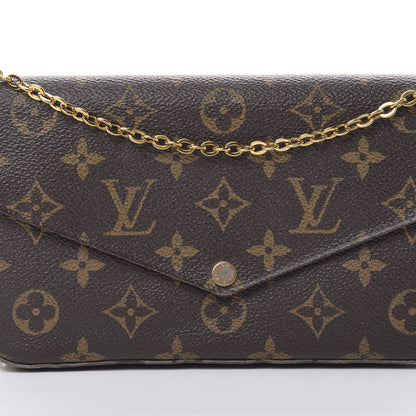 Louis Vuitton Monogram Pochette Felicie Chain Wallet Fuchsia 10 of 24
