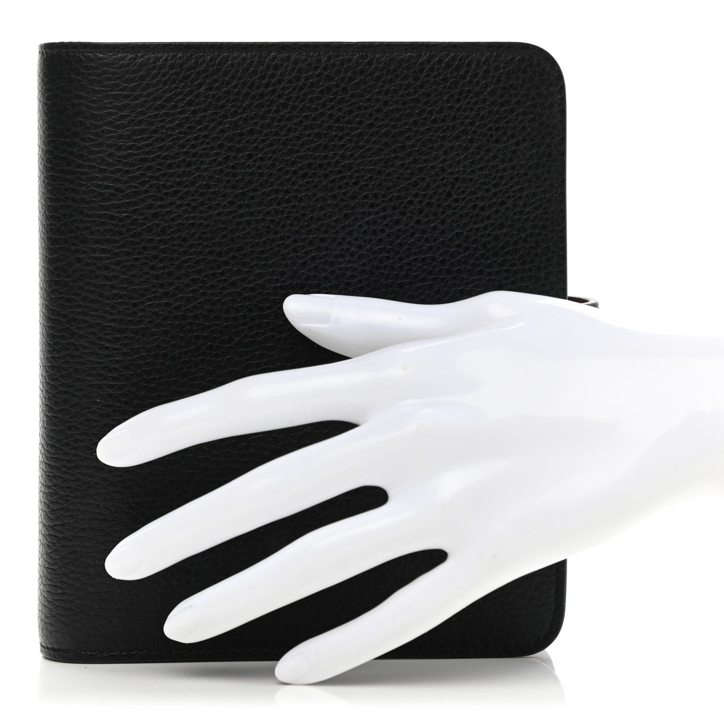 Natural Grain Calfskin Postman's Lock Agenda Black