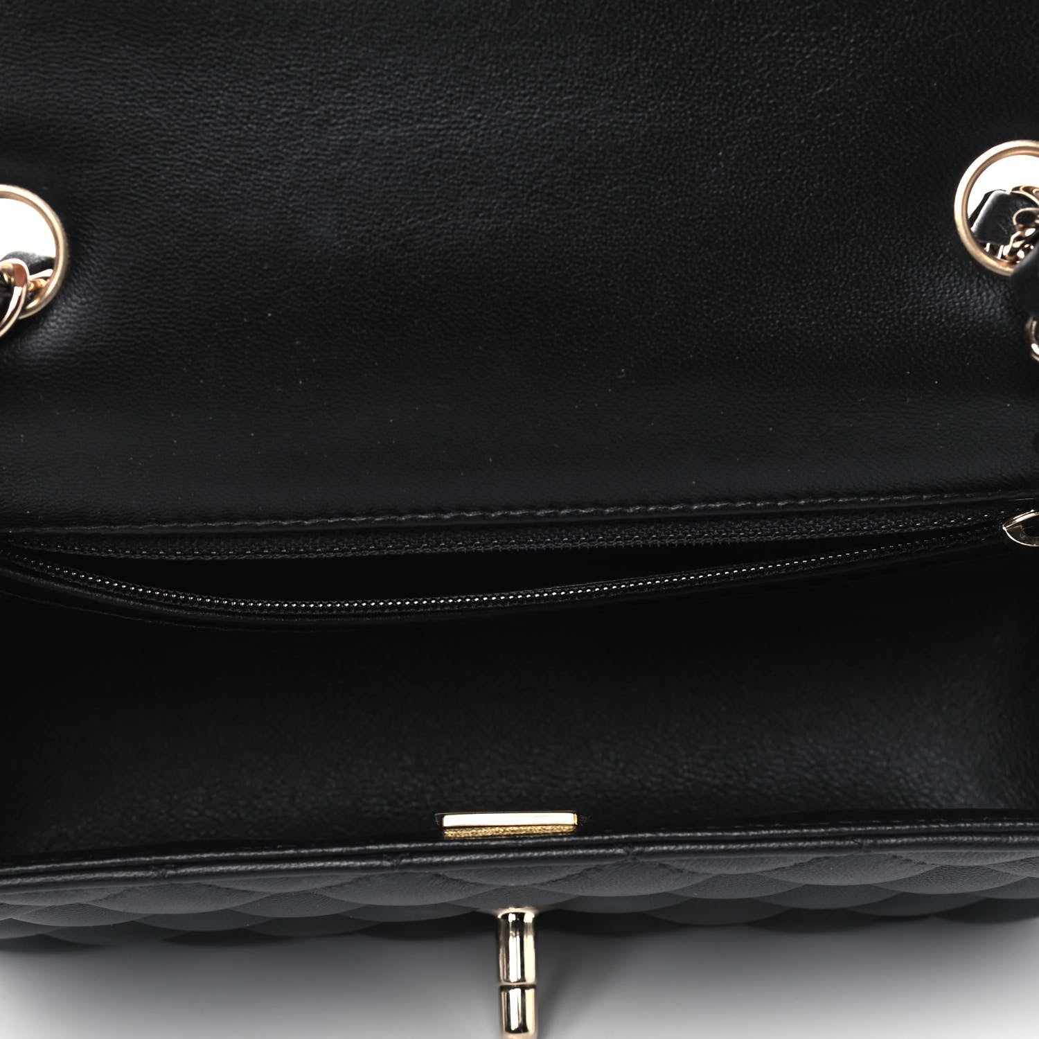 Chanel Lambskin Quilted Mini Rectangular Flap Black 4 of 4