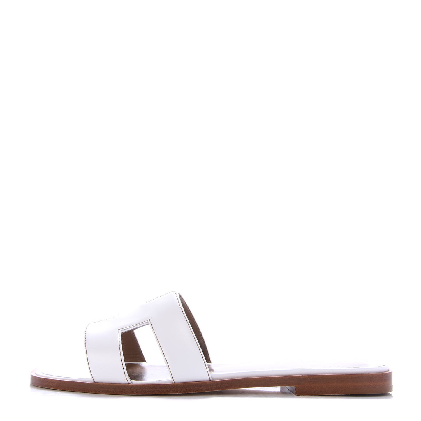 Box Calfskin Oran Sandals 37 White