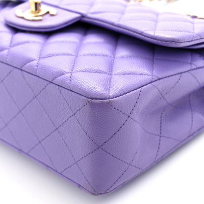 Chanel Caviar Quilted Small Double Flap Purple 11 of 13