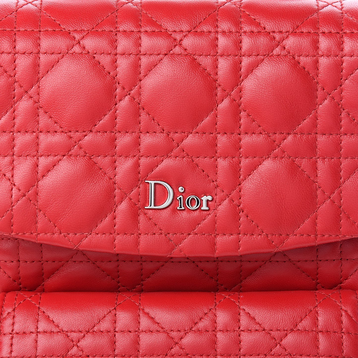 Lambskin Cannage Small Stardust Backpack Red