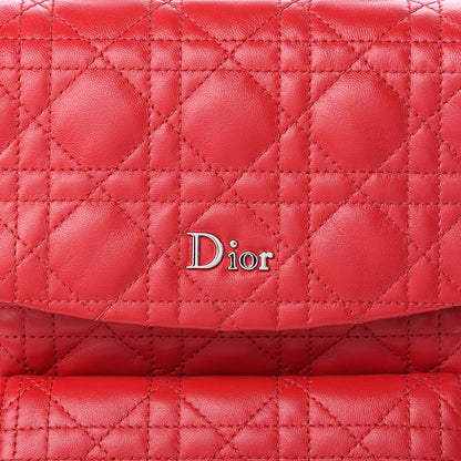 Christian Dior Lambskin Cannage Small Stardust Backpack Red 9 of 9