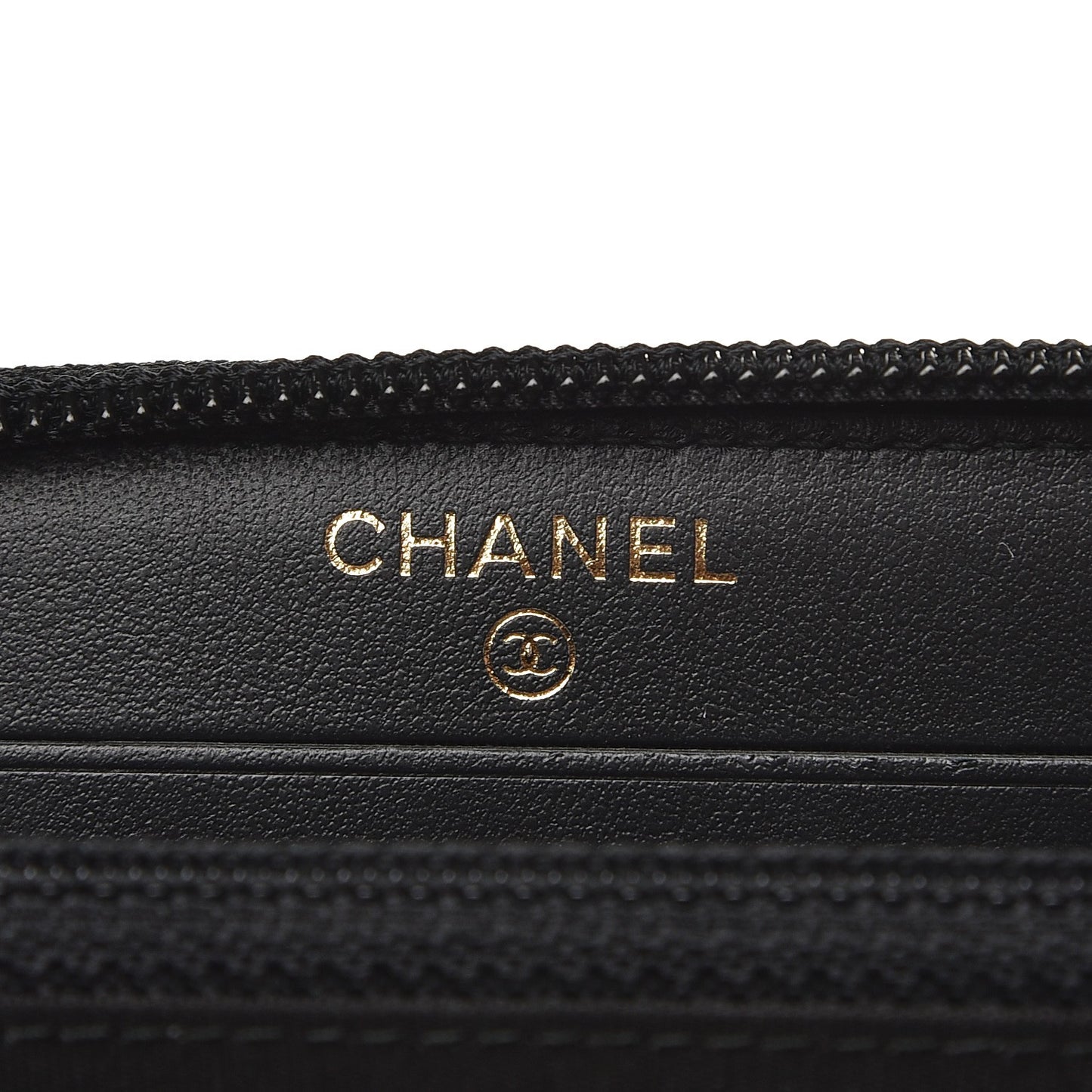 Caviar Quilted Boy Small Zip Around Wallet Black