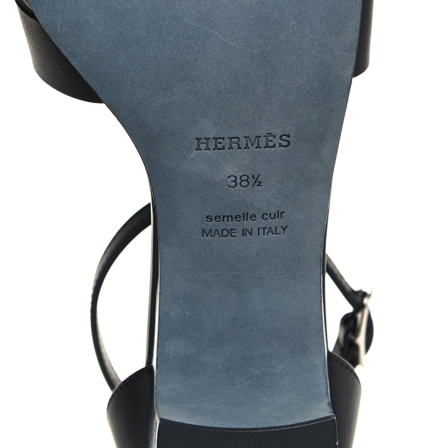 Hermes Calfskin Encens 50 Sandals 38.5 Black 6 of 7