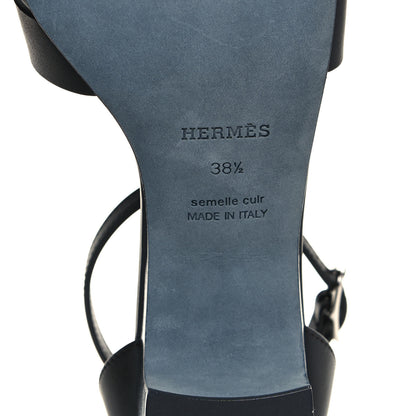 Hermes Calfskin Encens 50 Sandals 38.5 Black 6 of 7