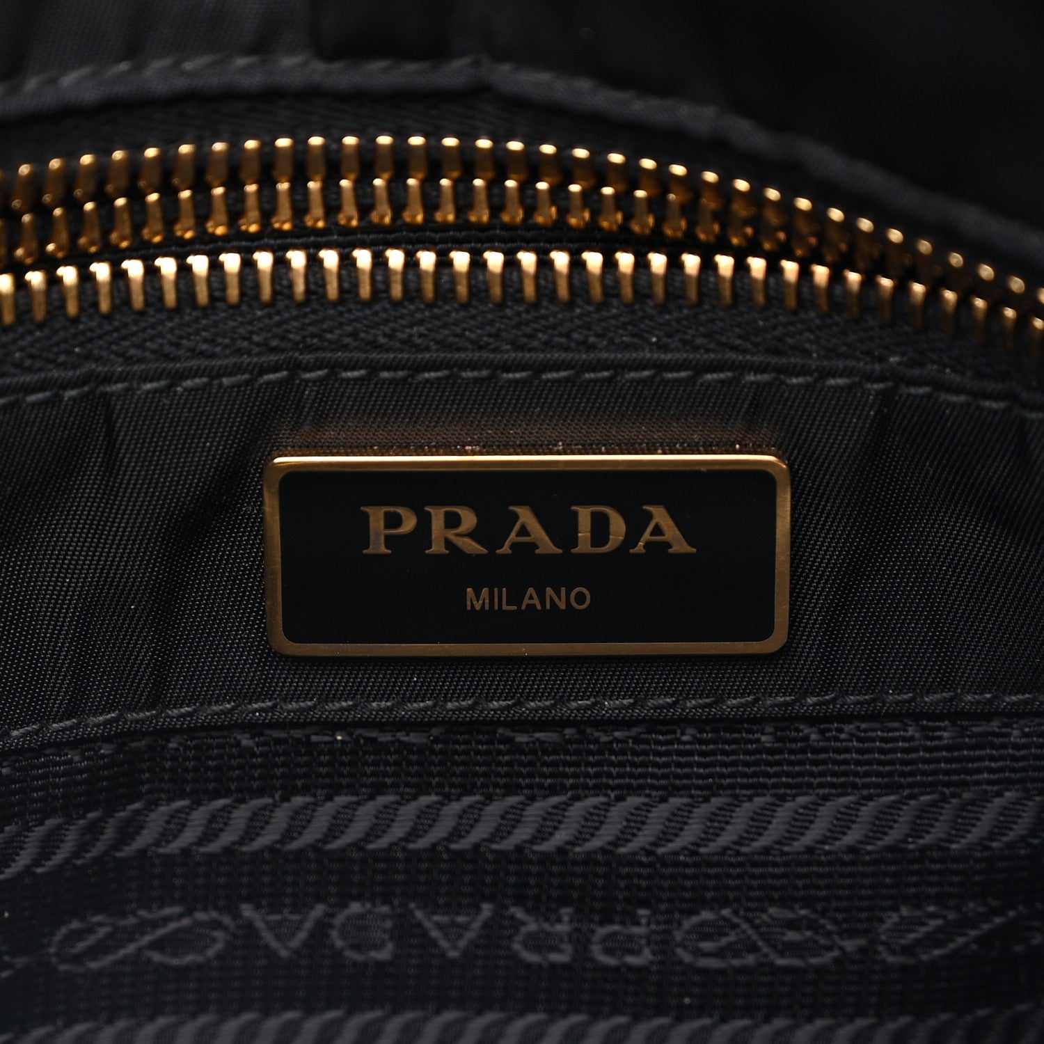 Prada Tessuto Nylon Calfskin Shopping Tote Black 6 of 11