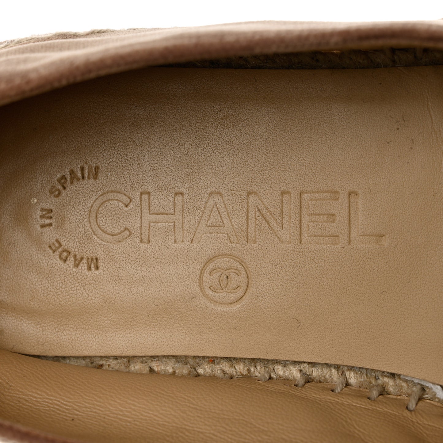 Velvet Logo Espadrilles 38 Beige Black