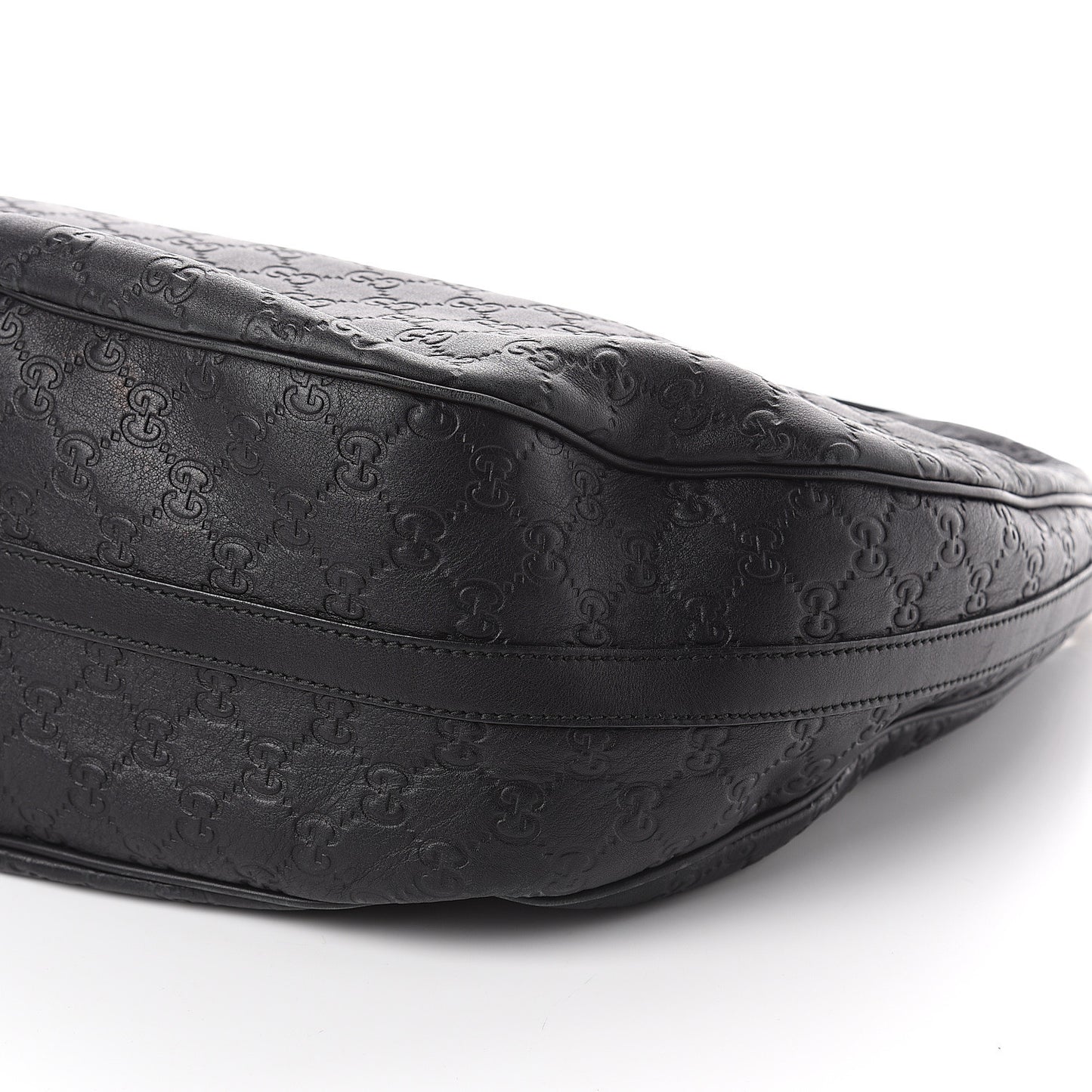Guccissima Large GG Twins Hobo Black