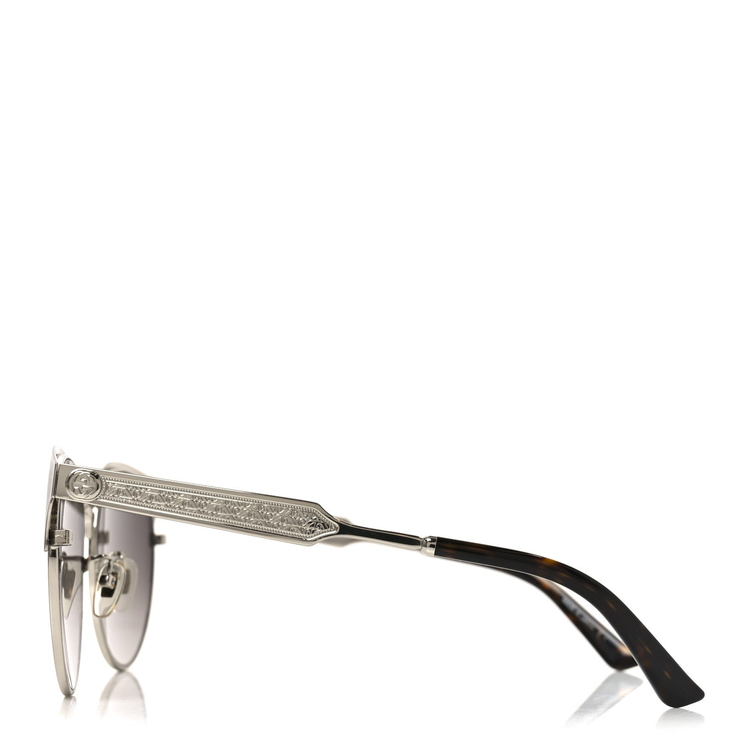 Gucci Round Metal GG0075SK Sunglasses Red Gold 3 of 7