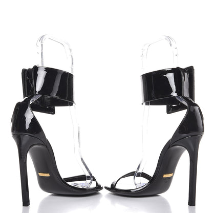 Gucci Patent Victorie Sandals 38 Black 5 of 9