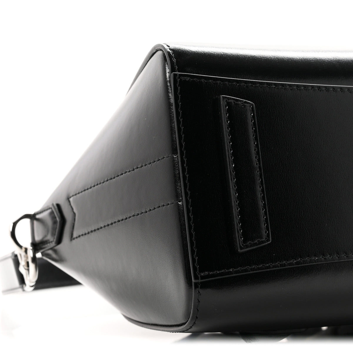 Box Calfskin Mini Lock Antigona Shoulder Bag Black