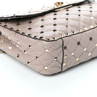 Valentino Garavani Lambskin Medium Rockstud Spike Shoulder Bag Poudre 8 of 10