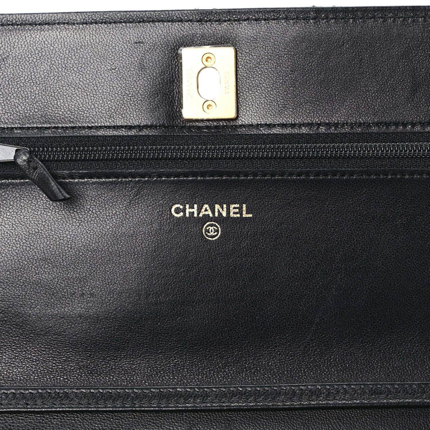 Chanel Lambskin Quilted Pearl Crush Wallet On Chain WOC Black 6 of 14