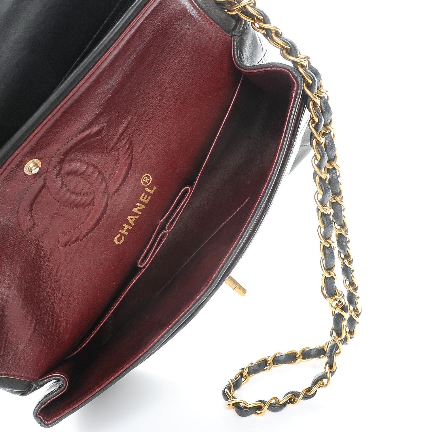 Chanel Lambskin Quilted Medium Double Flap Black 8 of 11